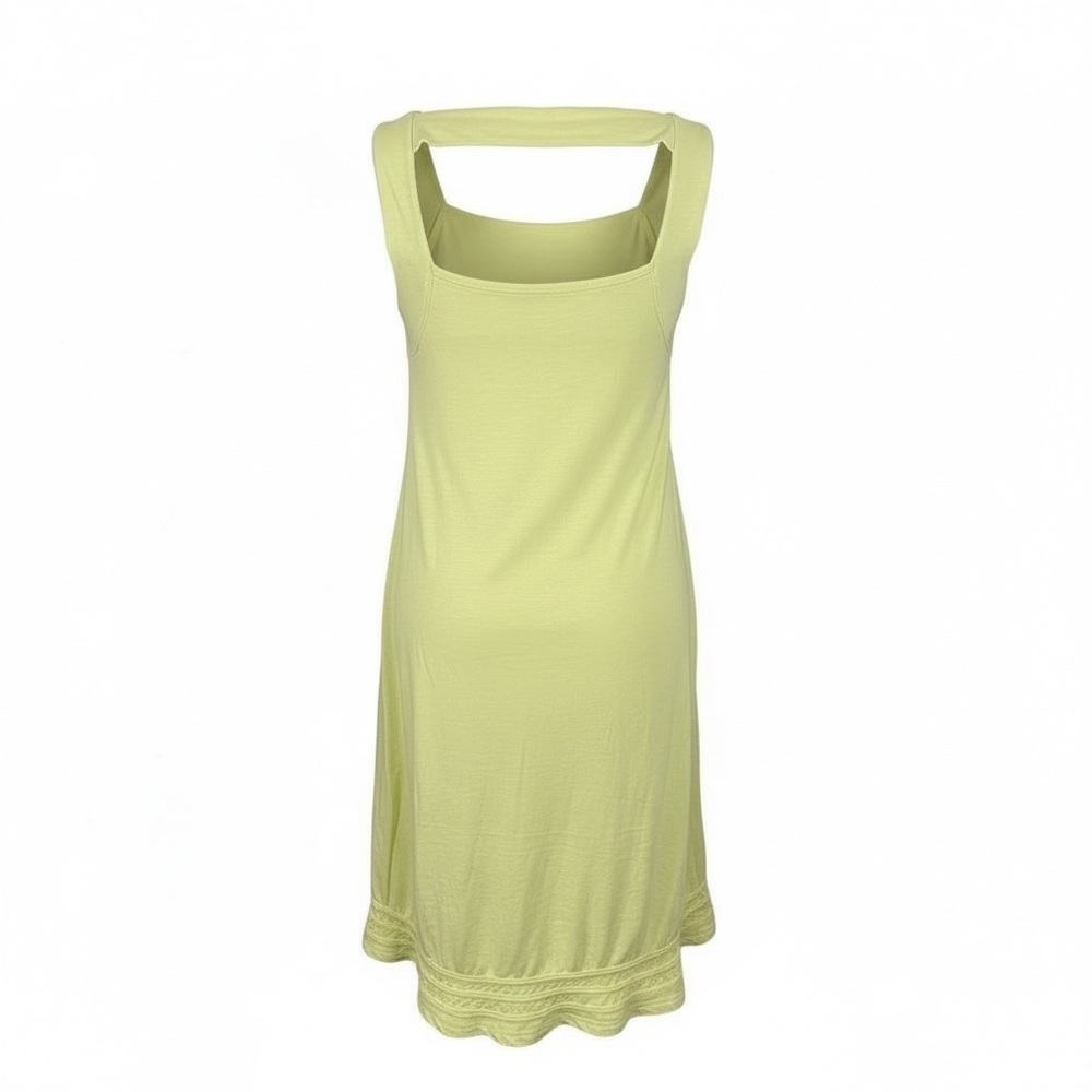 Horny Toad Lime Green Cutout Back Dress Boho Cottagecore Coastal Small - Picture 5 of 13